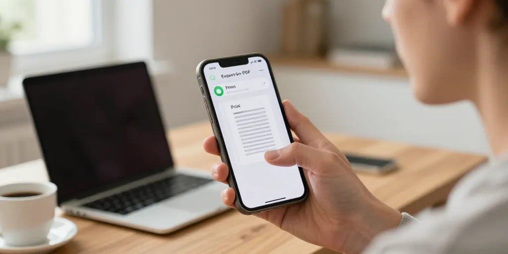 exporter message iphone