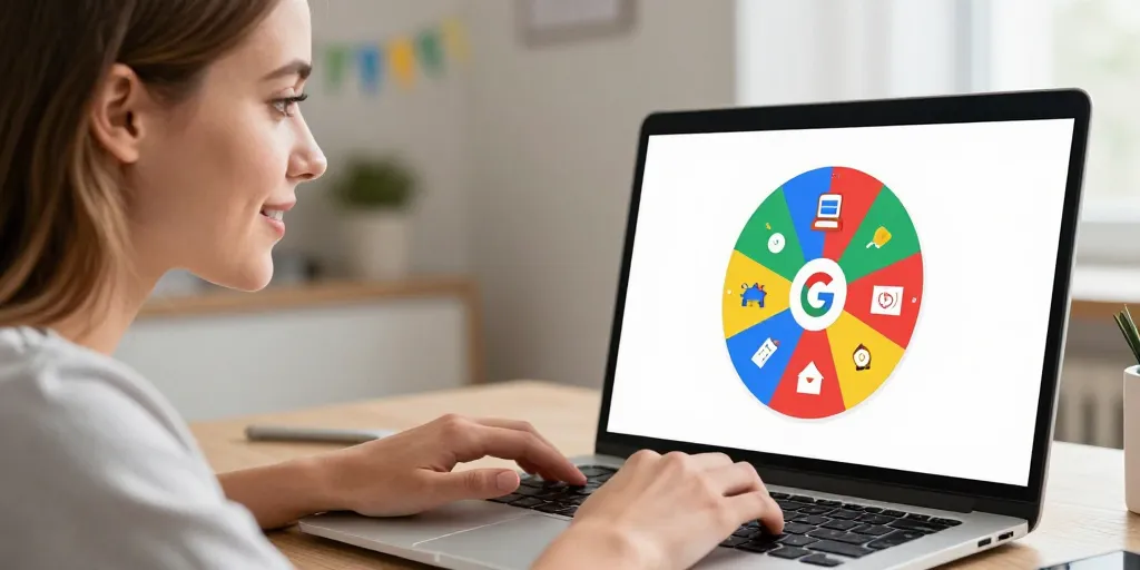faite tourner la roue pour l'annniversaire de google