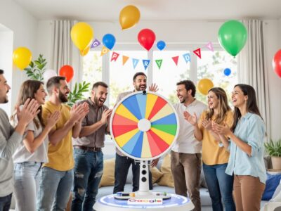 faire tourner la roue pour l anniversaire de google